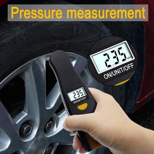 Two-in-one multifunctional tire pressure detector Smart digital detector LED portable car and motorcycle tire pressure monitor