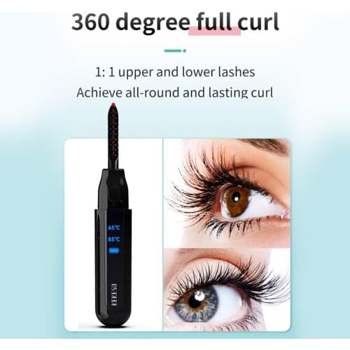 New Electric Heated Eyelash Curler USB Charge Digital Display Electric Eyelash Curler Charge Type Lasting Styling Eyelash Curler