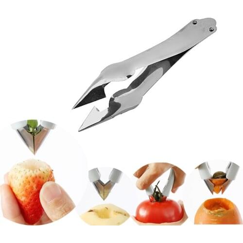 Strawberry Huller Fruit Peeler Pineapple Corer Slicer Cutter Stainless Steel Kitchen Knife Gadgets Pineapple Slicer Clips