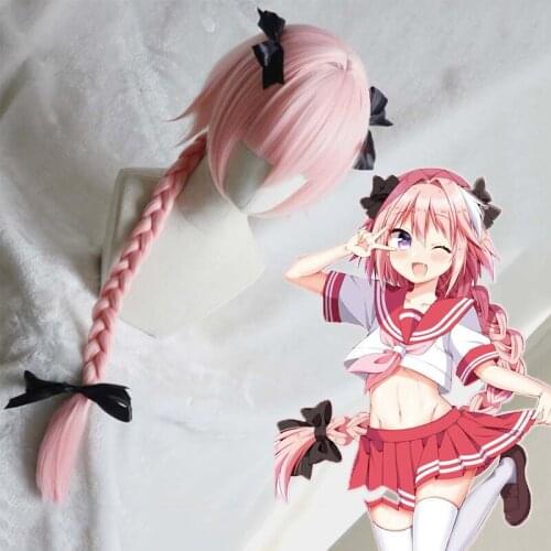 Anime Fate Grand Order Cosplay Wigs Astolfo Cosplay Synthetic Wig Hair Halloween Party Game Fate Apocrypha Women Cosplay Wig