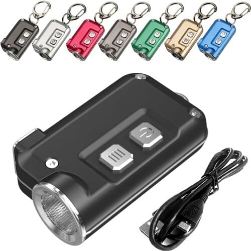 SALE NITECORE TINI USB Cabel CREE XP-G2 S3 LED Built-in Battery Key Button Rechargeable Flashlight Keychain Light Outdoor search