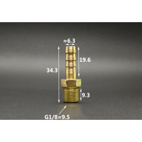 6mm Hose Barb x 1/8" BSP Male Thread High Pressure Hydraulic Pipe Fitting Coupler Connector Adapter Splicer For Fuel Gas Water