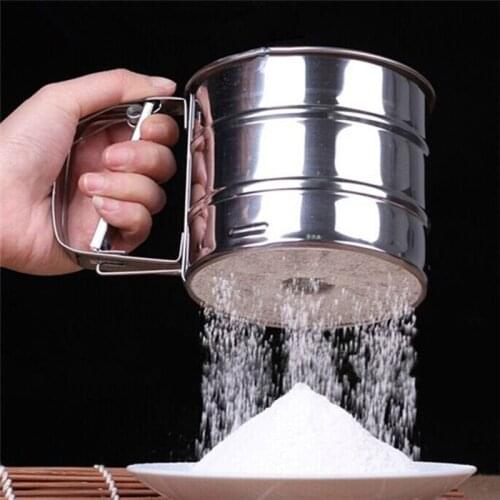 Stainless Steel Flour Sieve Mugs Design Flour Sifter Shaker Baking Pastry Tools Bakeware Strainer for Coffee Icing Sugar Powder