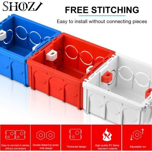 86 Smart Thermostat/Switch socket Box,Mount Back Box Plasterboad 49mm Depth Wall Switch Wall Socket Mounting Cassette