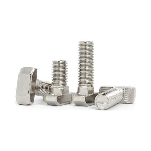 European Standard T-type Screw T-Shaped Hammer Bolt 20/30/40/45 Type M5 M6 M8 screw Aluminum Profile Parts