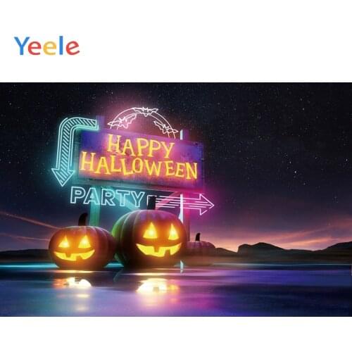 Happy Halloween Party Backdrop Pumpkin Lantern Vinyl Photography Background For Photo Studio Backdrops Photophone Photozone Prop