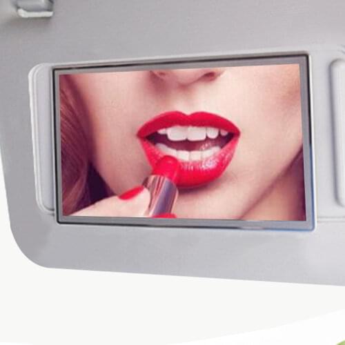Stainless Car Interior Mirror Portable Makeup Mirror Auto Sun-Shading Visor HD Mirrors Universal Car-styling