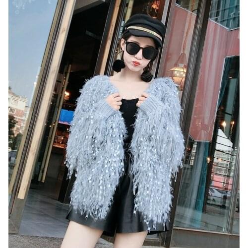 2020 Direct Selling Jumper Cardigans Feminina New Arrival free Shipping 2021 Autumn Korean Tassel Sweater Cardigan Knit Women