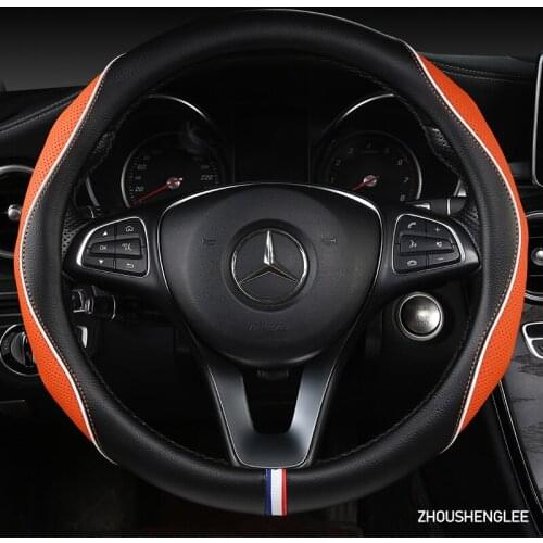 ZHOUSHENGLEE Microfiber Leather Car Steering Wheel Cover For Acura TSX MDX RDX TL RSX TLX Integra