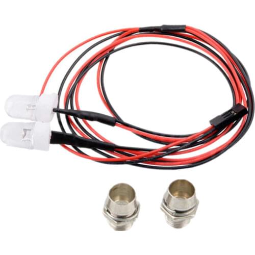 1Set 2&4 Metal Lamp LED Lights 3V-7V 3mm 5mm For 1/10 1/8 Nitro Electric Power RC Remote Control Car Indicator External Lights