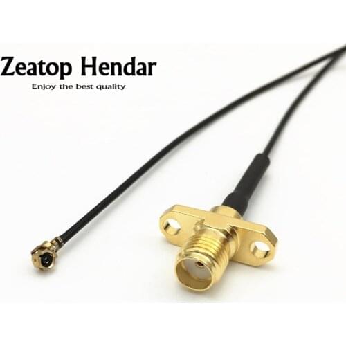 1Pcs U.FL / IPX IPEX UFL Jack to SMA Female 2 Hole Flange Plug RF 1.13 Antenna Pigtail Cable OD 1.13mm for PCI WIFI Card Router