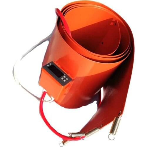 250*3070*1.5mm 230V 1400W silicone drum heater for 55 Gallon Drum digital thermostat on pad 1500mm lead wire