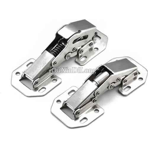 Top Designed 4PCS Metal Cabinet Hinges Cupboard Wardrobe Cabinet Door Hinges Soft Close Smoothly and Mute Hinge No Drilling