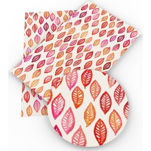 David accessories 30*140cm Flower Leave Pumpkin Synthetic Leather For Hair Bow bags DIY Projects 1 piece,1Yc4306