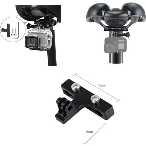 Aluminum Moto Bicycle Saddle Bike Seat Mount Tripod Holder Bracket Adapter Clamp for Gopro Hero 9 8 7 5 SJCAM Yi 4k Mijia Camera