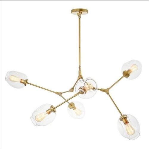American Magic Bean Molecular glass ball chandelier Nordic 9 Light Suspension lamp living room restaurant Home Chandelier PA0003