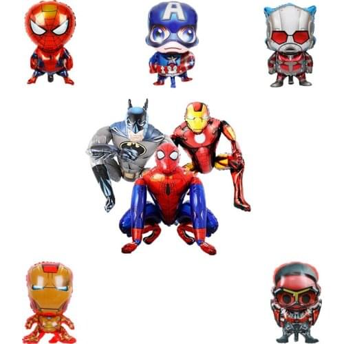 Marvel 3D Large Spiderman iron Man Foil Balloons Hero Birthday Party Decoration Supplies Childrens Gifts Air Toys
