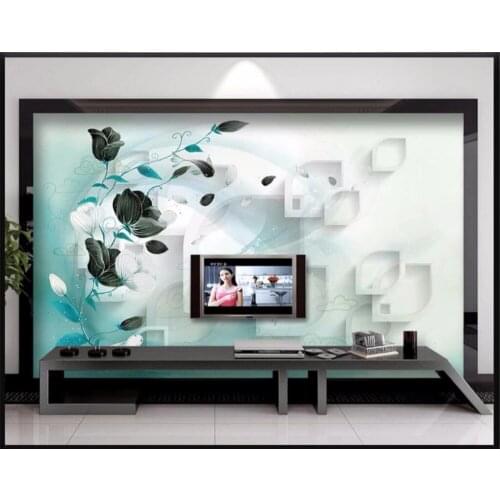 CJSIR Custom Wallpaper Trend Romantic Floral Living Room TV Sofa Background Wall Painting Home Decoration Mural 3d Wallpaper