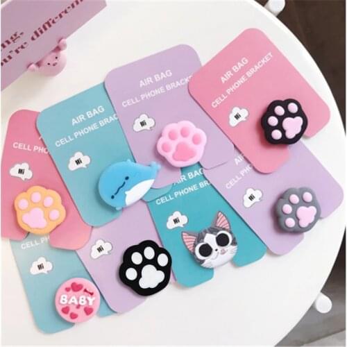 Luxury cute cartoon phone socket ring phone holder for iPhone mobile phone accessories phone stand holder Car Mount Stand Socket