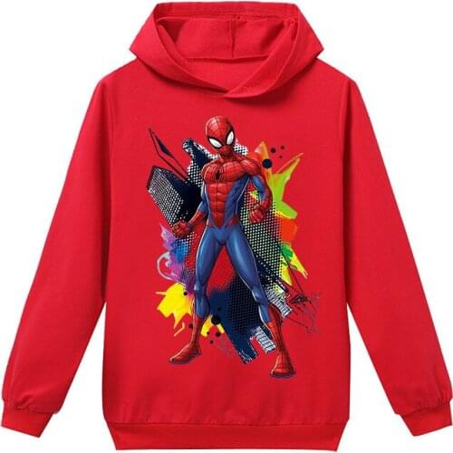 Marvel Child Sweatshirts Boys Spiderman Hoodies Sweatshirt for Kid Girl Cloth Hot Movie Figures Jacket Hip Hop Cartoon Streetwer