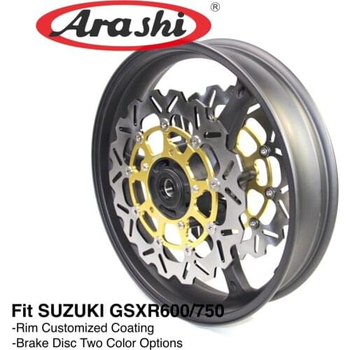 Arashi Wheels GSXR600 GSXR750 K6 K7 Front Wheel Rim For SUZUKI GSX-R GSXR GSX R 600 750 2006 2007 Motorcycle Brake Discs Rotors