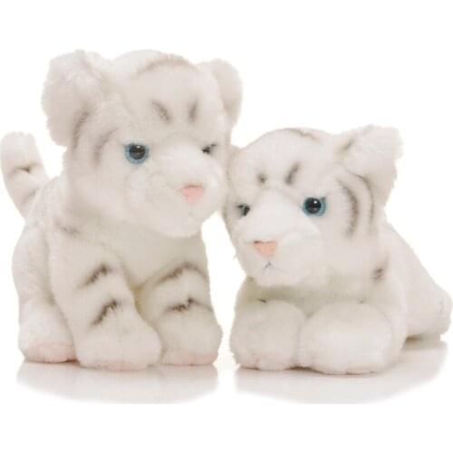 Cute Bengal Tiger White Plush Toys Simulation Giant Stuffed Cub Toy Animal Sitting Lying Down Dolls Kid Boy Girl Sleeping Gift