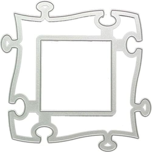Puzzle Border Model Carbon Steel Cutting Dies DIY Scrapbooking Photo Album Embossing Paper Cards Making Stencil Decorative Card
