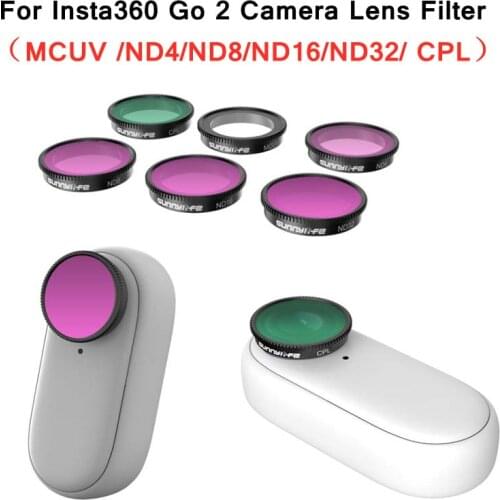 For Insta360 Go 2 Filter Optical Glass Lens Filter MCUV /ND4/ND8/ND16/ND32/CPL For Insta360 Go 2 Camera Lens Filter Accessories