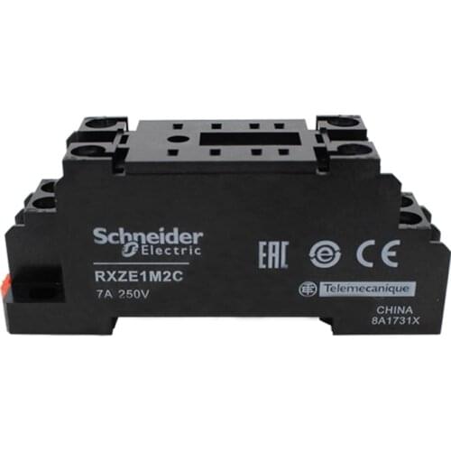 Small economical intermediate electromagnetic relay base RXZE1M2C8 foot 2 vice-contact insertion