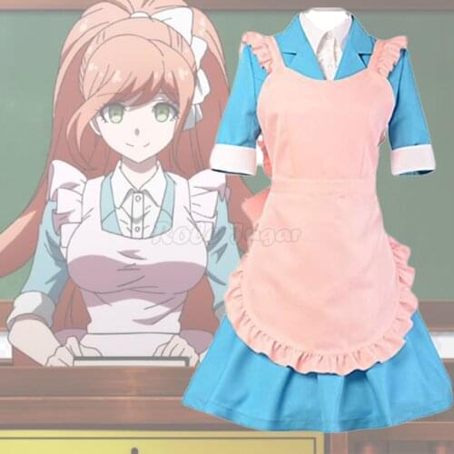 New Danganronpa V3 Yukizome Chisa Maid Cosplay Costume Japan Anime Dangan Ronpa Halloween Carnival Party Costumes C125M219