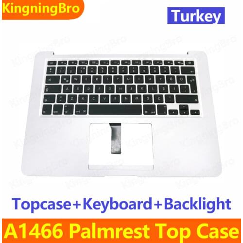 A1466 Turkey Keyboard with Backlight with Topcase For Macbook Air 13" A1466 Palmrest Top Case 2013 2014 2015 2017 Years