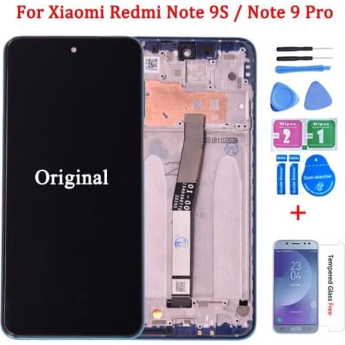 Original 6.67"LCD For Xiaomi Redmi Note 9 Pro LCD Display Touch Digitizer Screen For Redmi Note 9S LCD Screen Replacement
