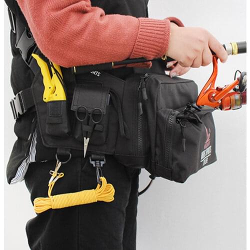 Reel Lure Waist Tackle Bag Carrier Holder Portable Sports Hobbies Shoulder Fanny Pack Pouch