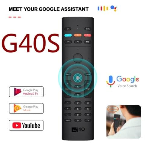 G40S air mouse remote control has gyroscope voice search infrared learning remote control samsung Lg remote for Android TV Box