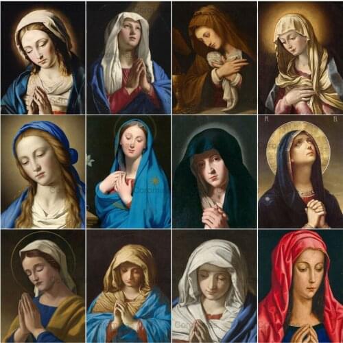 Religious Prayer Diamond Painting 5D Diy Full Drill Embroidery Cross Stitch Mosaic Rhinestones Kit Home Decoration Gift Handmade