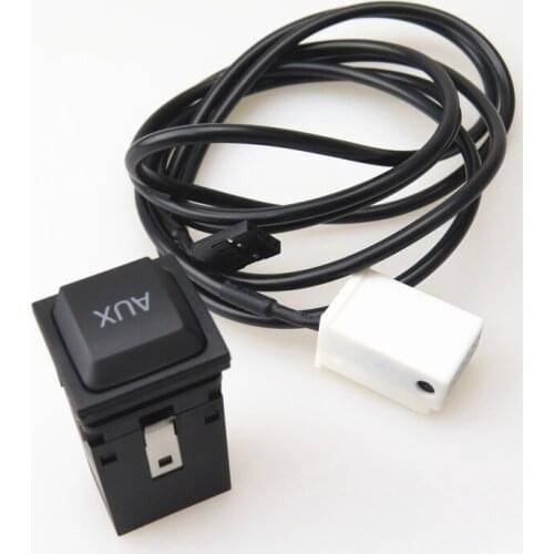 AZQFZ AUX Switch Socket + Cable Wiring Adapter Connection For RCD510 RNS310 VW Jetta MK5 Scirocco Golf MK5 MK6 Rabbit 5KD035724A