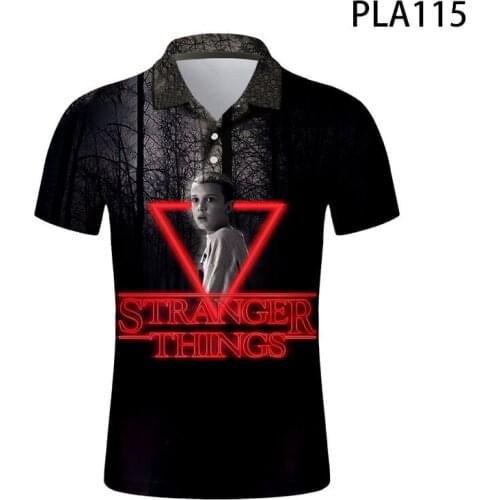 New Summer 3D Printed Stranger Things Men Polo Shirt Fashion Streetwear Casual Summer Polo Homme Harajuku Short Sleeve Ropa