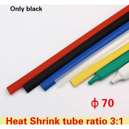 1.22meter/lot 70mm Heat Shrink Tube with Glue Adhesive Lined 3:1 Shrinkage Dual Wall Shrink Tubing Wrap Wire Cable kit
