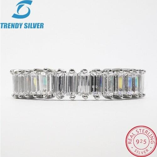 Vintage rings silver real 925 sterling jewelry for women rose gold with stone zircon solid elegant