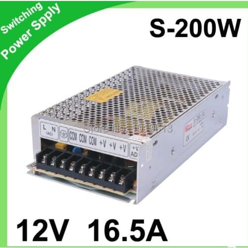 High Quality LED display switching power supply LED power supply 12V 16.5A 200W transformer 100-240V