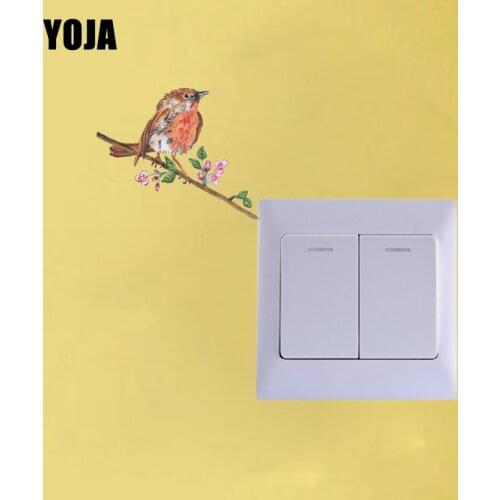 YOJA Coolest Unique Birds Decor Wall Switch Sticker Living Room Bedroom Personalized Decals 10SS0415