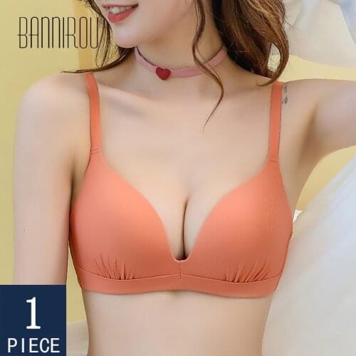 BANNIROU Wire Free Bra For Woman French Style Bralette Active Cure Strapless Push Up Lingerie Underwear For Woman Free Shipping