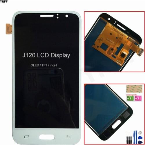 LCD J120 For Samsung Galaxy J1 2016 J120 J120F J120M J120H LCD Display Touch Screen Digitizer Sensor Panel Repair Parts