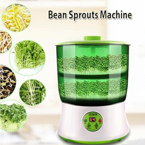 110V Automatic Digital Bean Sprouts Maker Thermostat Electric Germinator Vegetable Green Seedling Sprout Growth Bucket Machine