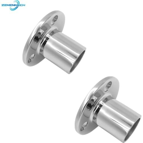 2PCS 316 Stainless Steel 90 Degree Marine Boat Hand Rail Fitting Round Stanchion Base For Pipe 32mm Yacht Accessories Hardware