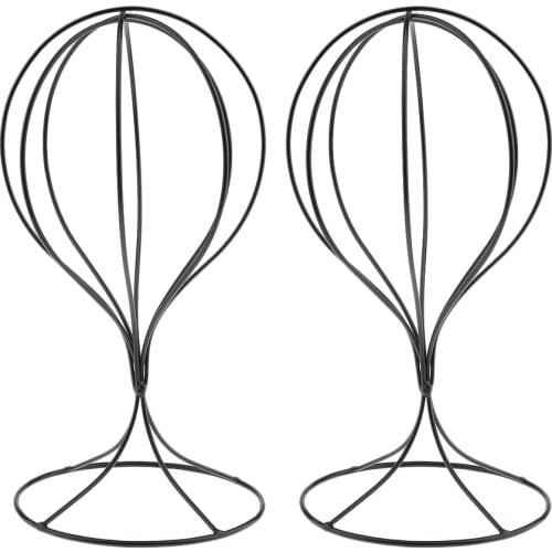 2 Pack Stable Metal Hat Holder Wig Styling Cap Bonnet Display Stand Shelf