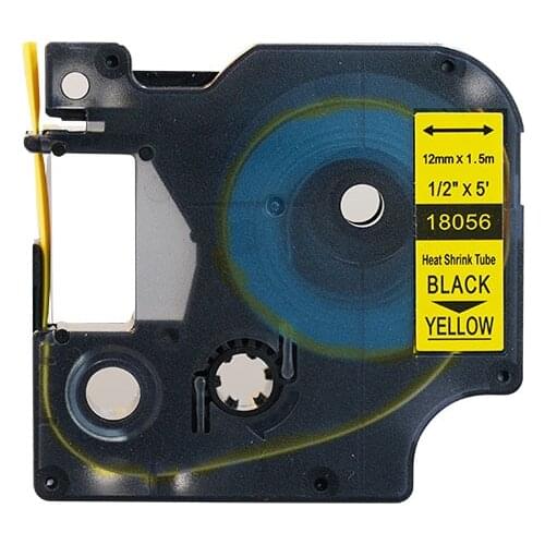 3PK 18055 18053 18056 Heat Shrink Tube Label Tape Compatible for DYMO Rhino Label Maker 5200 6000 4200 6500 12mm 18051 18054