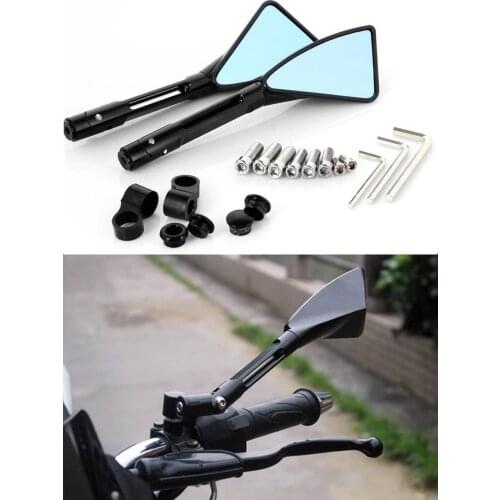 Big Sale Full Aluminum Triangle CNC Motorcycle Rear Side Mirrors Universal Mirror For Street Bike Sport Bike Scooter CRUISER