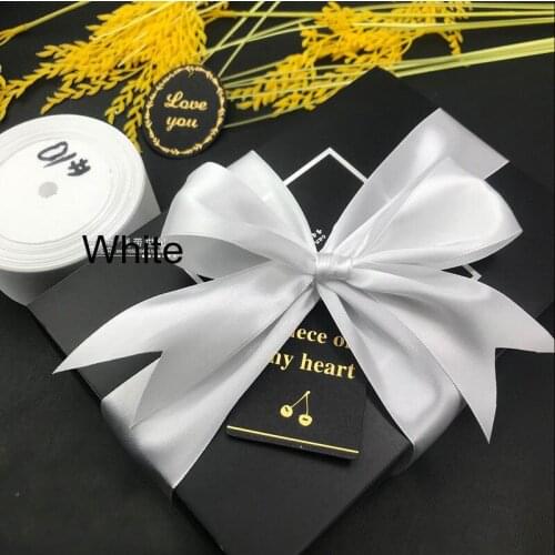 White Silk Satin Ribbons 3mm 6mm 10mm 15mm 20mm 25mm 40mm 50mm Christmas Halloween Baby Shower Birthday Party Wedding Decoration