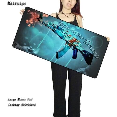 Mairuige Large gaming CSGO mouse pad sniper shooting gun game precision lock edge skid player speed control laptop keyboard mat
